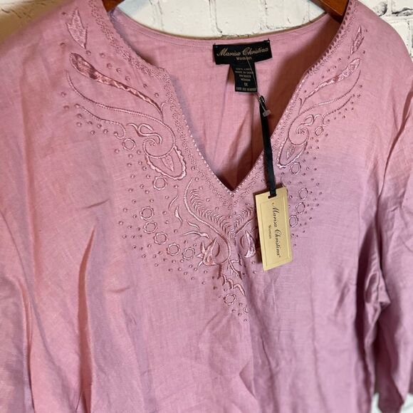 Marisa Christina Linen Top Size 1X NWT - Picture 6 of 11